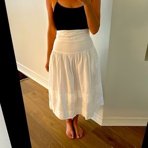 Shona Joy preppy midi skirt in cream, Size 6!  So versatile!